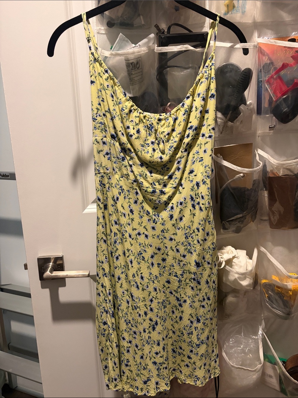 Yellow Floral Mini Slip Dress
